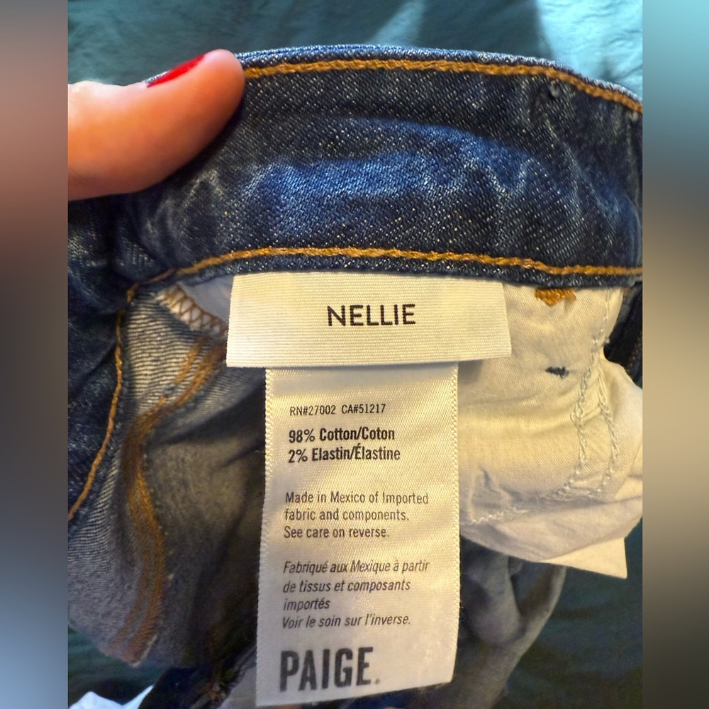 Paige Wide Leg Blue Jeans, size 28 - Picture 6 of 6